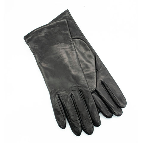 Quilted Leather Gloves Black / 7